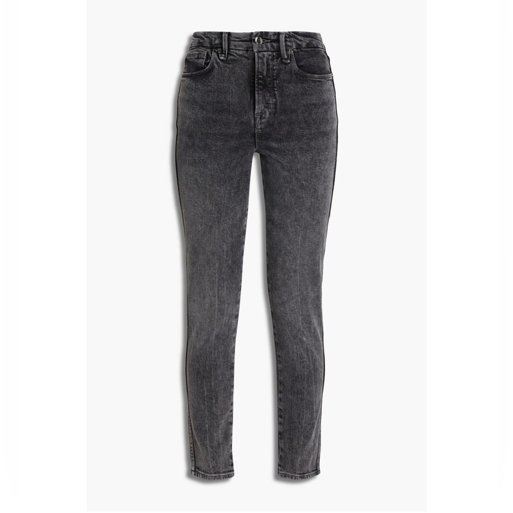 Good American Good Curve cropped faded high-rise skinny jeans, Size 31, NWT